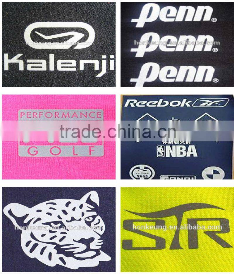 custom sport iron on sticker printing, heat transfer label spandex sportwear