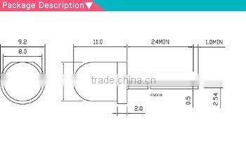 ALLIGHT hot sale 8mm white prewired led