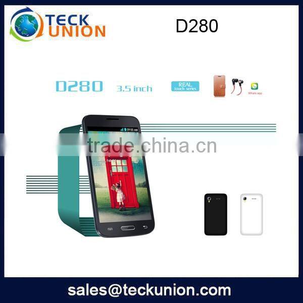D280 3.5inch dual sim quad core small size touch mobile telephone wholesale cell