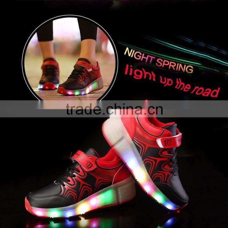 Factory wholesale OEM USB charge Children kids Led shoes sneakers Cool casual shoes for boys girls,led light kids shoes