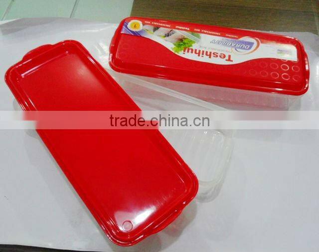 2 layers stacking square plastic food container
