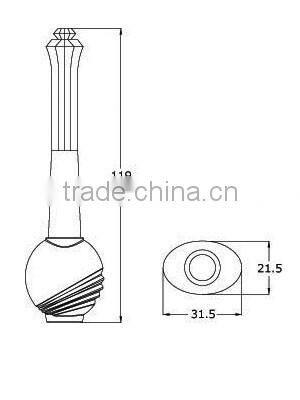 2016 Purple shiny plastic eyeliner tube