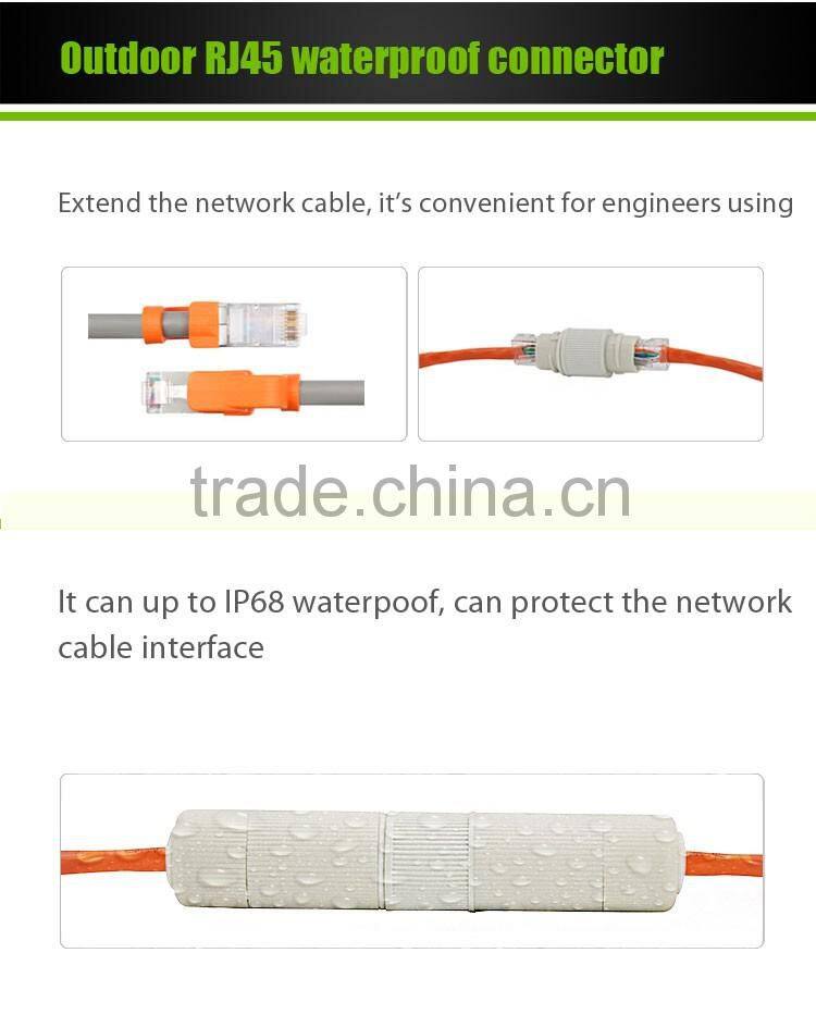 Waterpoof cat5 rj45 connector bush to din cable for wifi router