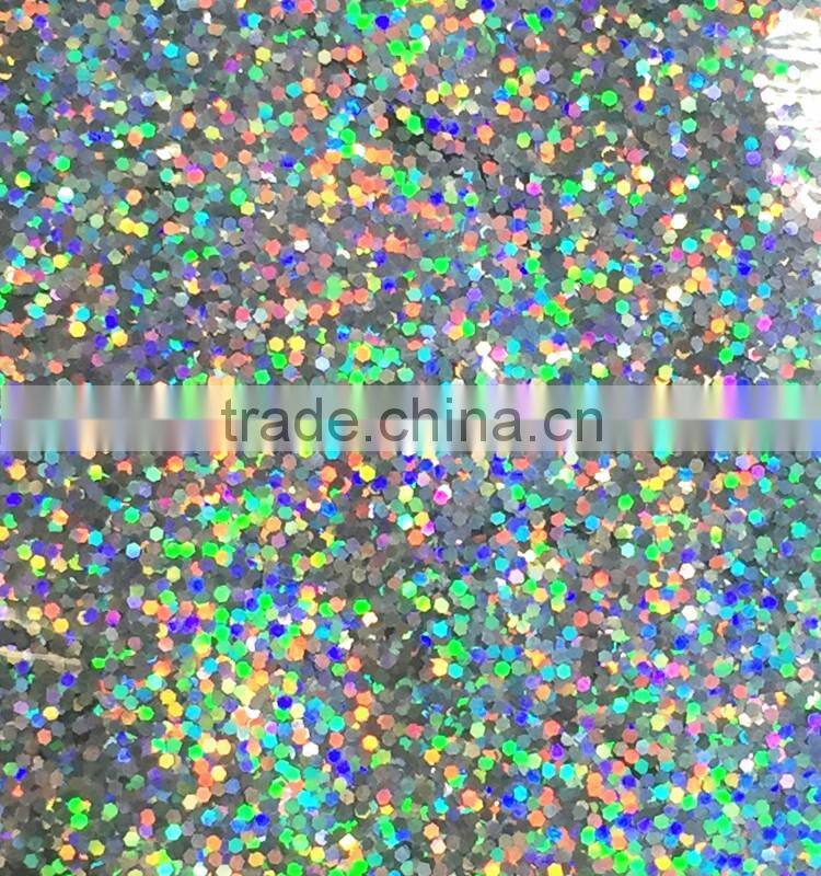 1mm Hologram laser silver color Glitter Powder for christmas decoration
