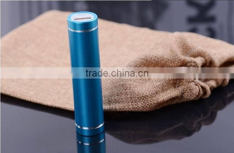 2016 factory price cylinder shape power bank,portable power bank with LED light