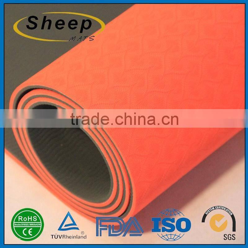 2016 Custom designed non slip comfortable tpe yoga business card mat