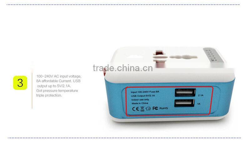 New Intelligent Timing Charging Function Multifunctional Adapter Plugs Global Universal Charging Electrical Plug Socket With USB