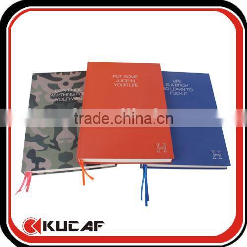 Customized Hot Stamping Logo Canvas Cover Notebooks