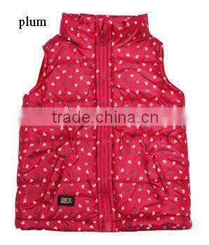 Apparel Stocklots Girls Cute Padded Vest with Polar Fleece