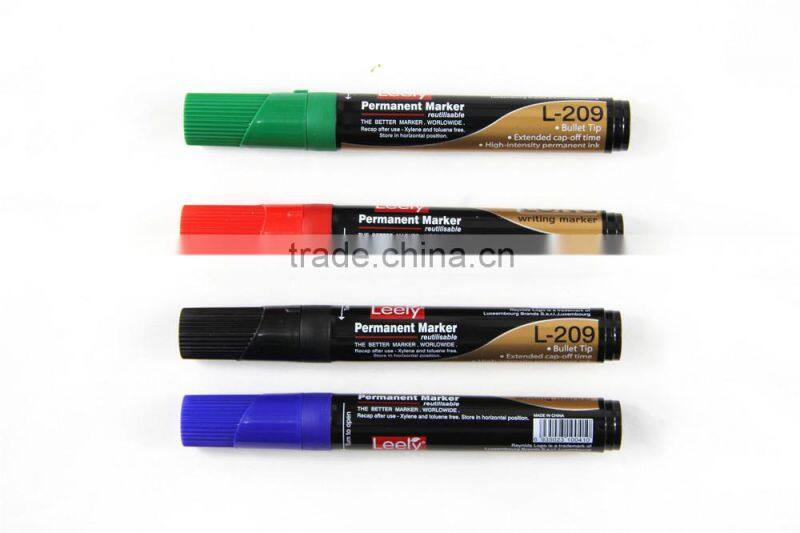 refillable permanent marker pen without a clip