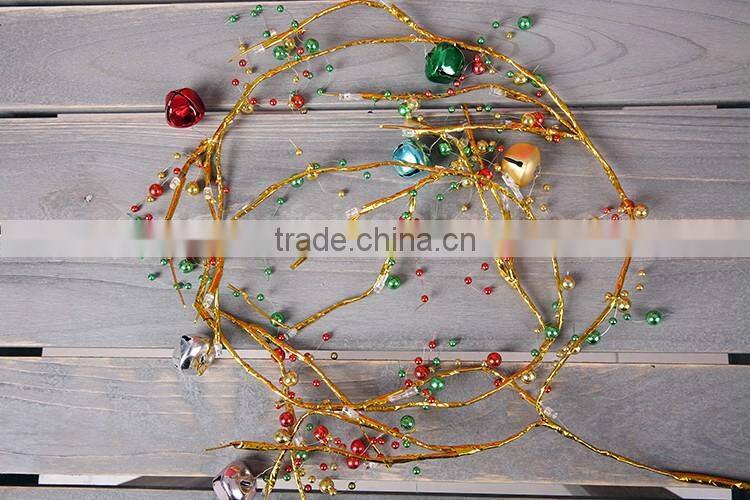 TZFEITIAN warm white color fruits christmas bells festoon string lights