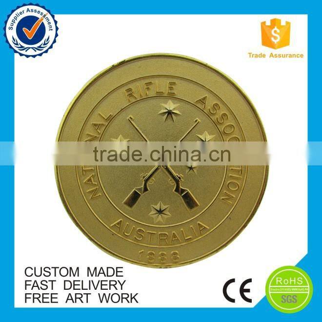 Novelty gold and silver enamel coin