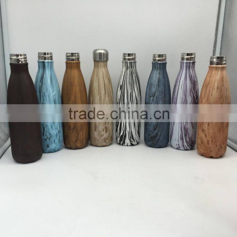 Water transfer Stainless steel bottle/ dip insulated bottle/ vacuum water drink bottle