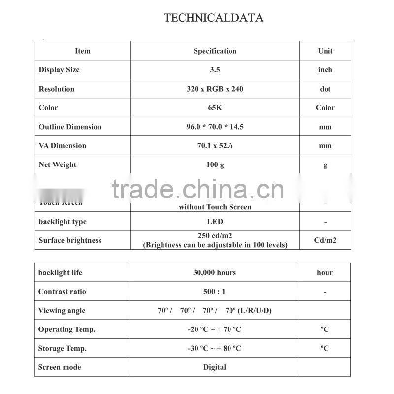 3.5 inch tft LCD module band RS232/TTL GSM GPRS RUT DTU MODEM