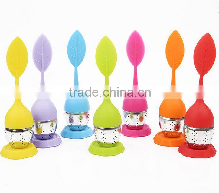 PBA free leaf shaped silicone tea infuser