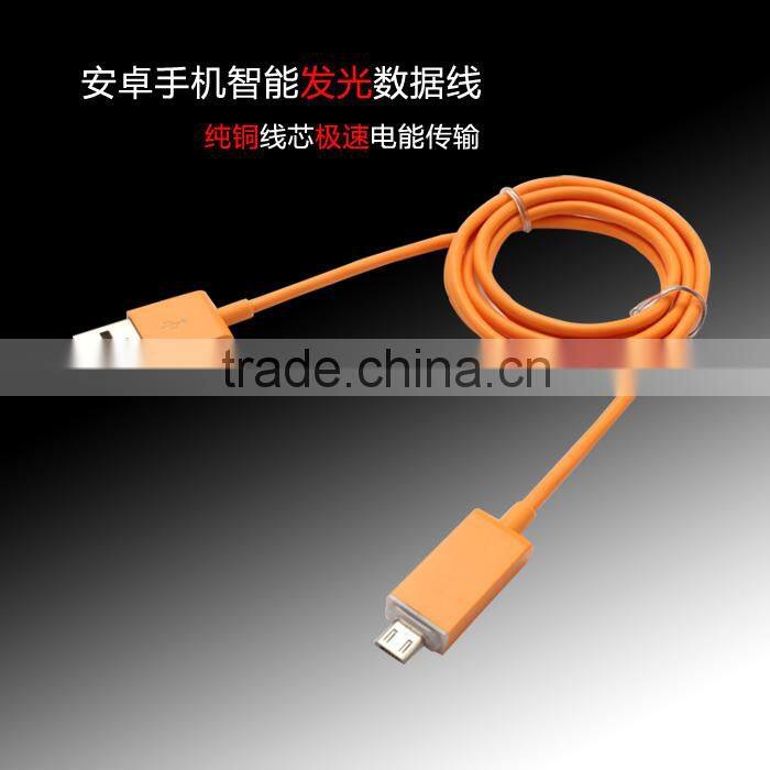 wholesale universal colorful fast charging micro usb led data cable for Samsung/HUAWEI/XIAOMI