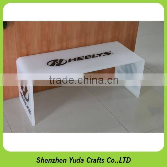 Portable side end coffee table acrylic waterfall nesting table