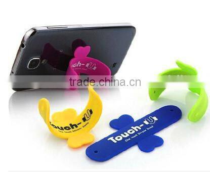 newest factory touch-c sticker silicone mobile phone stand