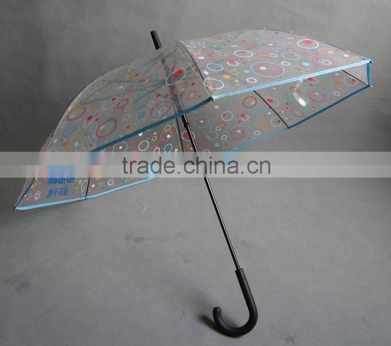 kids childildren's clear transparent umbrella, advertising clear umbrella for sale