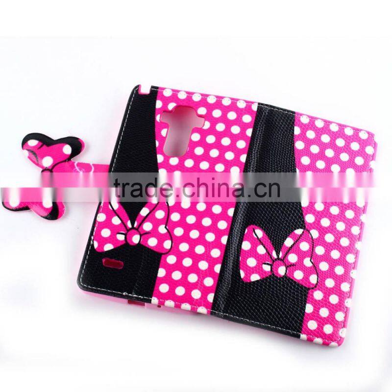 Wallet leather case with card pockets for LG G4 Stylus, For LG G4 Stylus leather case, Customized is acceptable