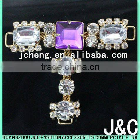 fashion jeweled rhinestone and acrylic stone lady shoe accessories