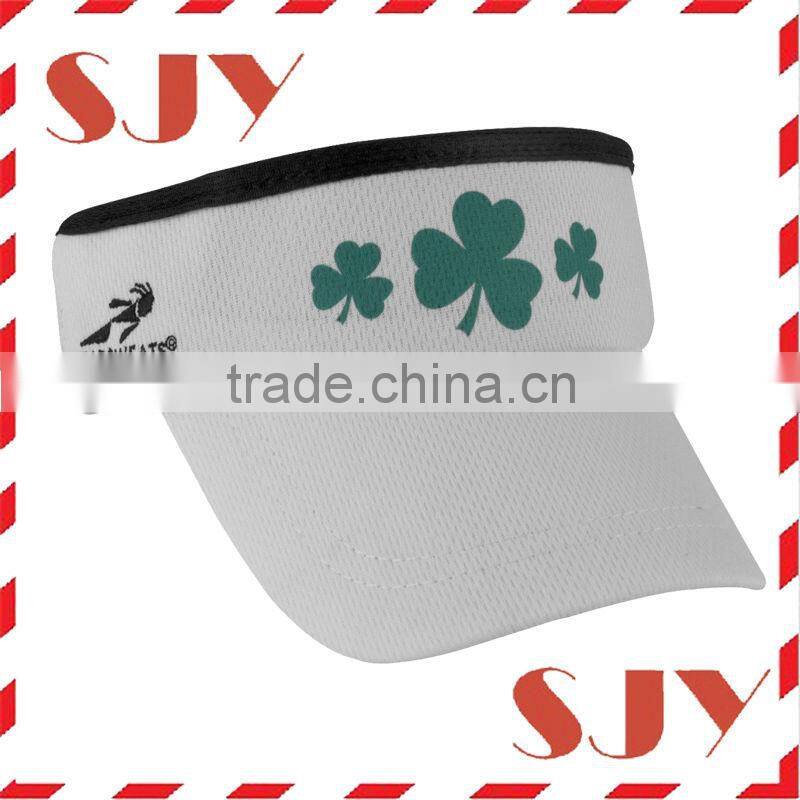Fashion Promotional golf wide brim white sun visor caps