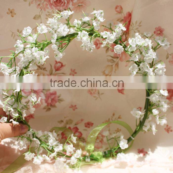 Wedding Bridal Wreath, White Stars Bracelet Garland Bridesmaid Flower Girl Photo Accessories
