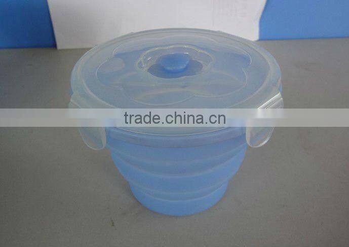 2013 hot selling food grade silicone collapsible hot case lunch box