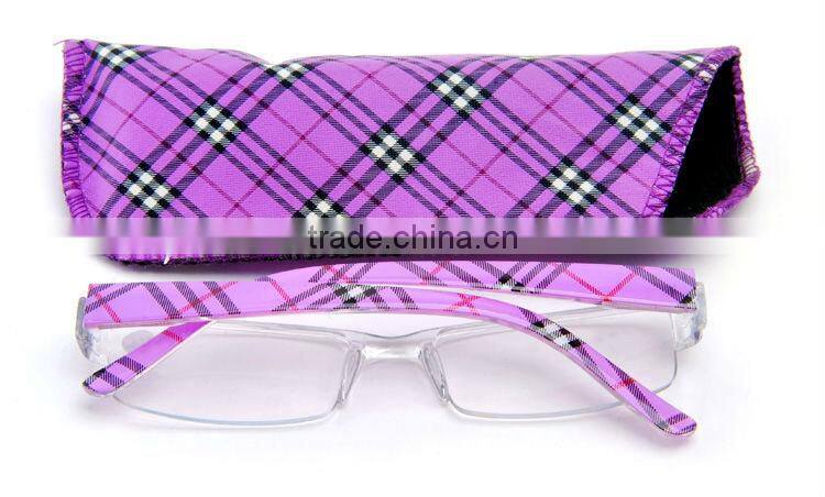 2014 high grade cheap plastic reading glasses with case
