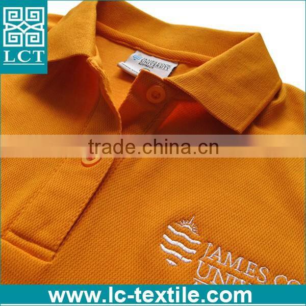 LCTN1782 softtextile orange women's office uniform design polo shirt