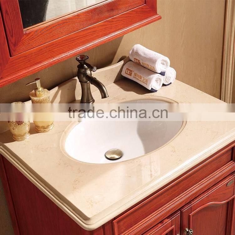 WTS-8222 Asian Bathroom furniture single sink red bathroom vanity cabinets With Floating option Countertop