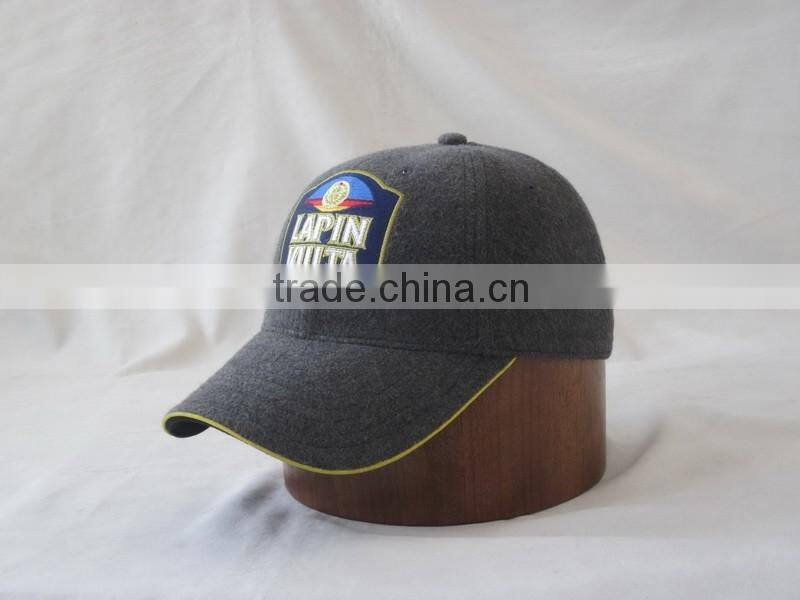 flannel fabric baseball winter cap