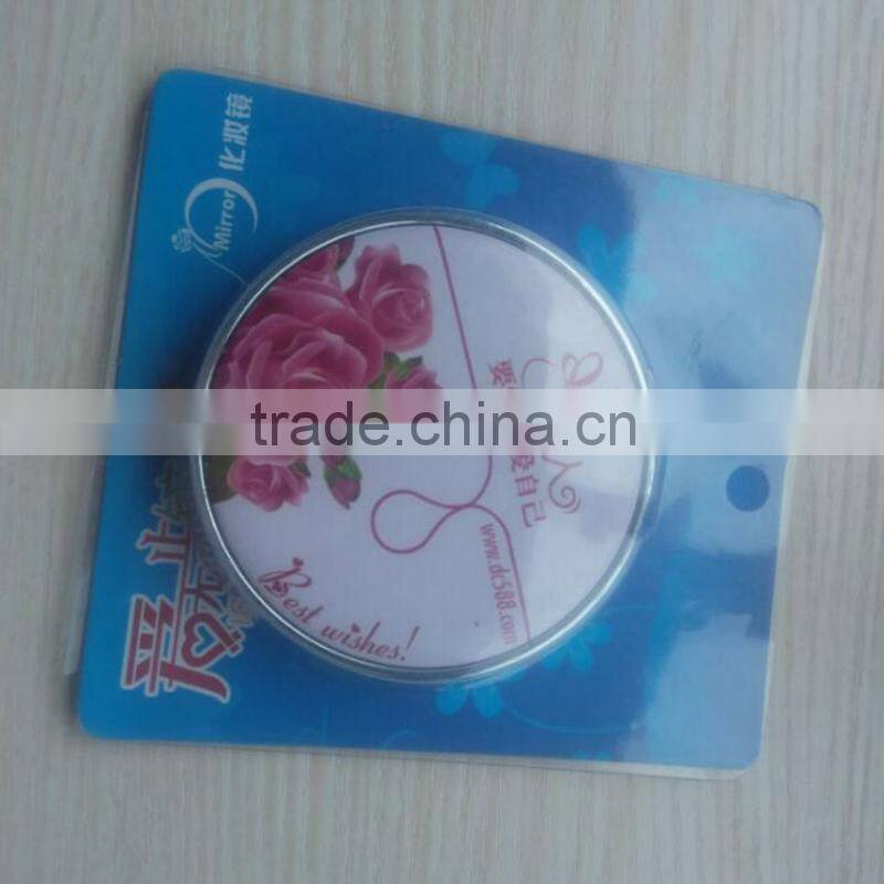 Custom Made Tin Plate Mirror / Round Tinplate Pocket Mirror With Full Color Printing/Pocket Mirror