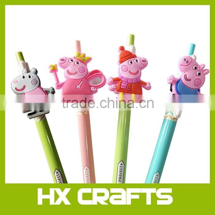 2D/3D Cartoon Characters Soft PVC Rubber pencil tops decoration