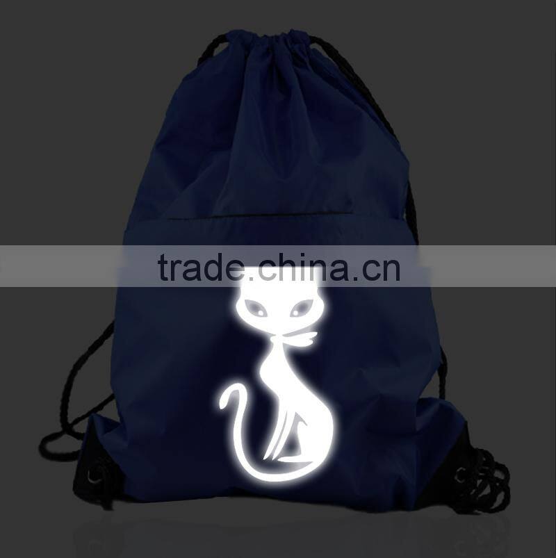 Foldable Tiger Zebra girls 3D printing animal draw string canvas Back pack bag