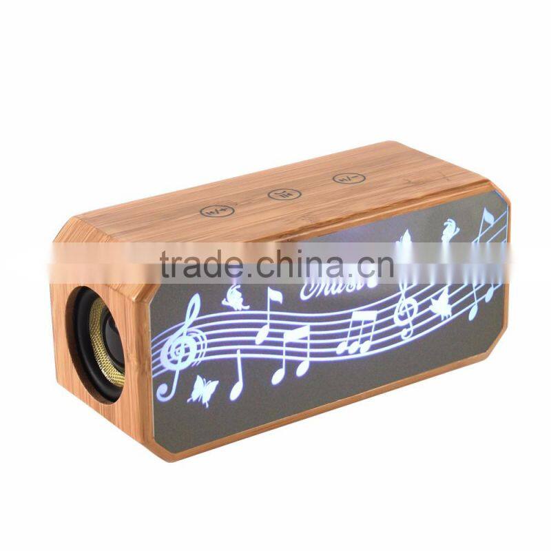 New Design colorful flashlight colorful flashlight Bluetooth wooden Speaker wireless