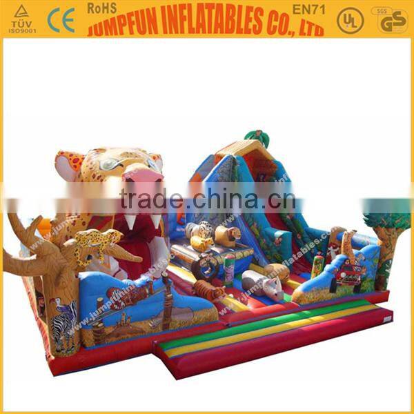 JFIP-183 INFLATABLE SLIDE AND OBSTACLE COURSE,CHILDREN PLAY ZONE INFLATABLE AIR BOUNCER/FUN CITY