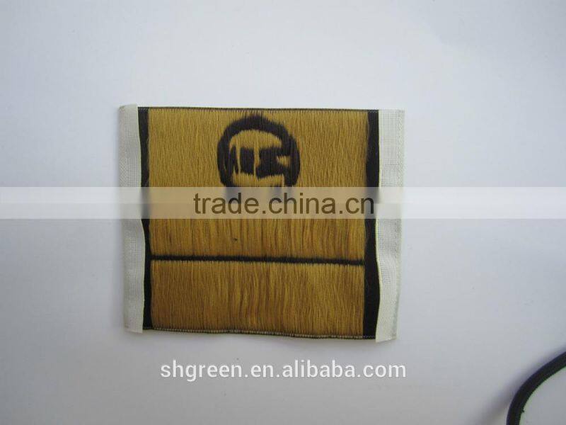 high definition soft damask woven labels,weaving letters design tags