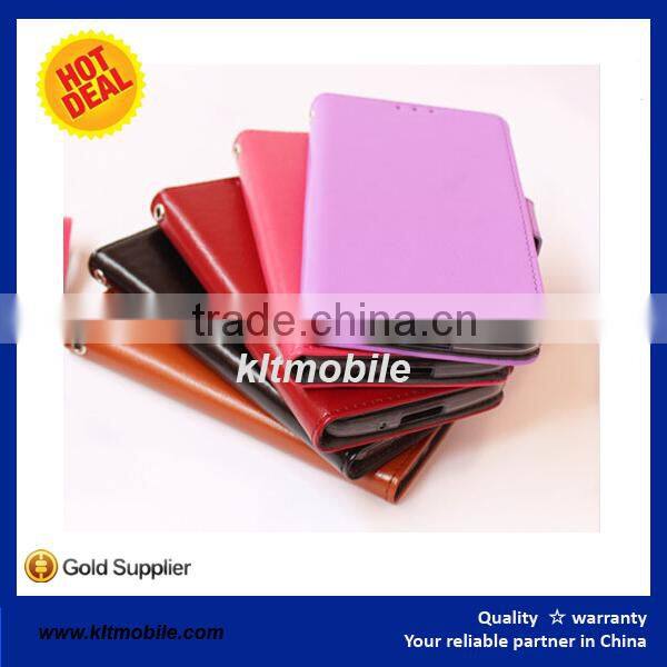 Factory OEM custom logo flip leather phone case for huawei y600