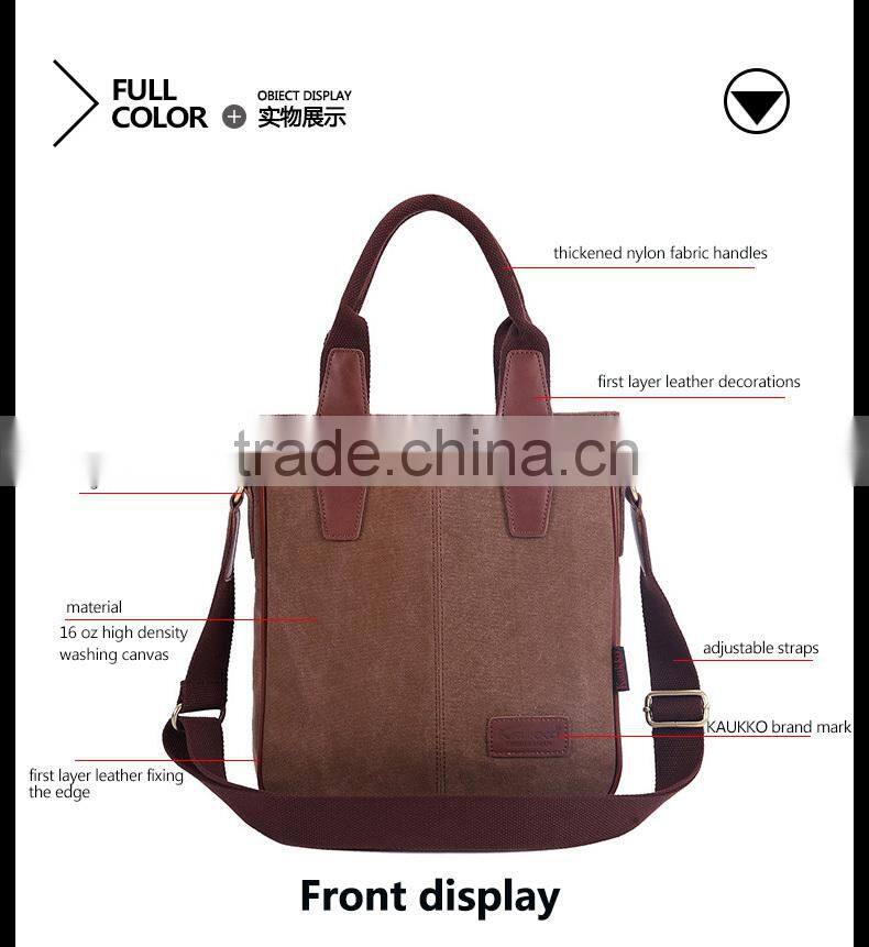 2015 Hot Style Bag Excellent Quality Canvas Vintage Branded Handbag and MK Handbag for Man Bag Design