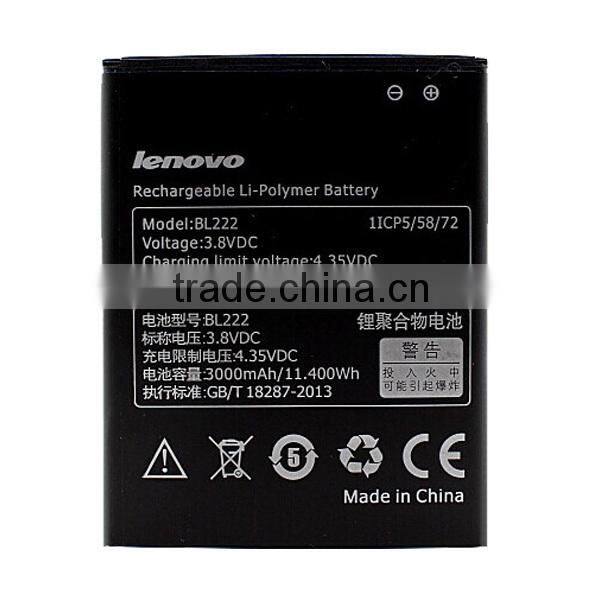 BL222 Batteria For Lenovo S660 S668t AKKU 3000mAh Original Quality Cell Phone Battery Factory OEM