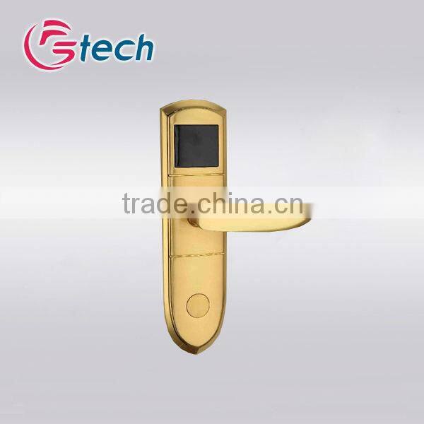 Golden color electronic hotel locks for hotel use