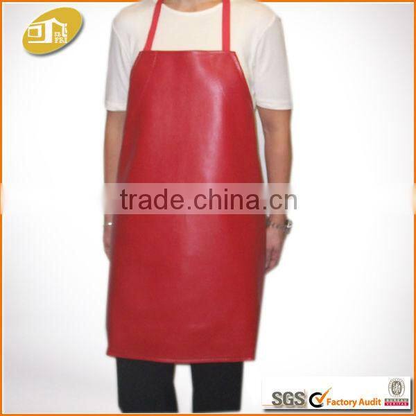 Red Waterproof short vinyl bib apron