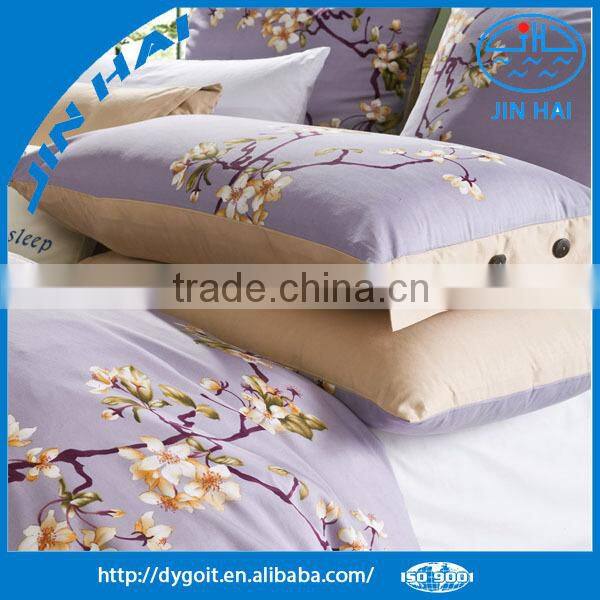 Wholesale fast color easy washing flower design cotton bedding set