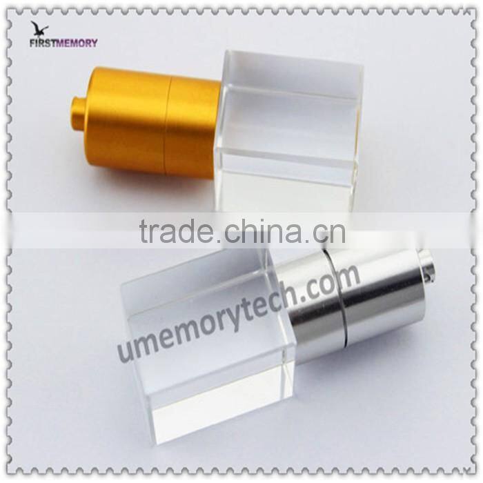 2017 new gift 3D logo printed crystal glass16 usb flash drive 512