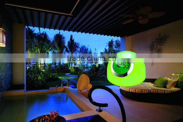 Multi Color led touch light with Digital Alarm Clock Lava Lamp 7 Color Chaning Night Light Touch Led Desk Table Lamp