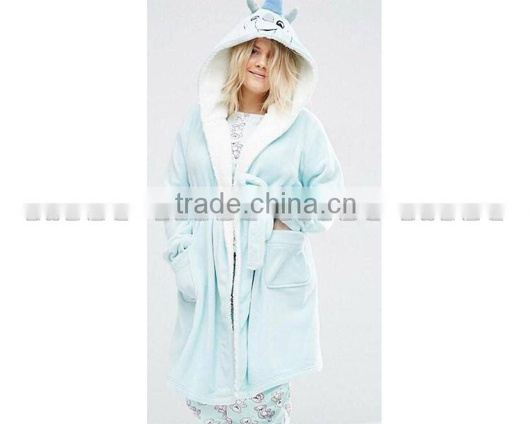 china suppliers coral fleece soft fabric cute cartoon womens sleepwear