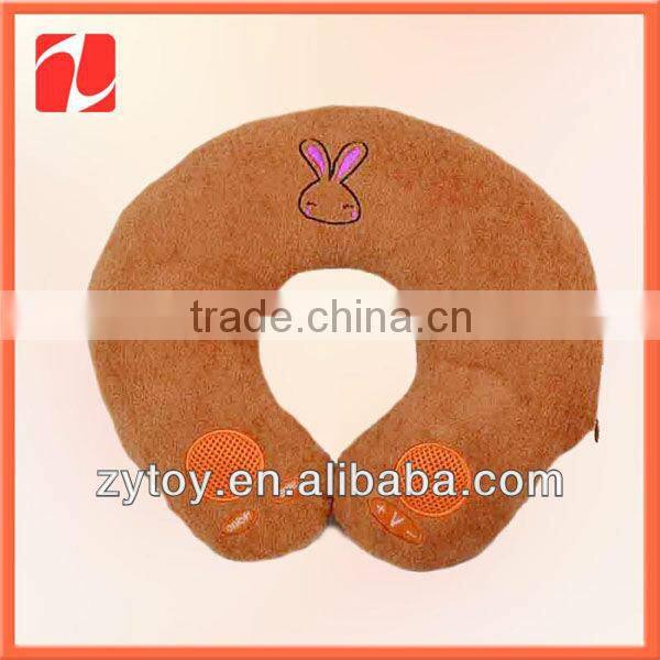 Cute Soft Flocked Fabric Stuffed Plush Neck Pillow