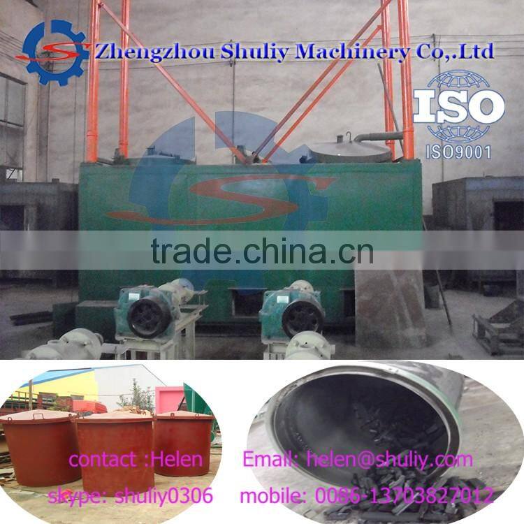 Energy saving gas flow high out 1.5kw wood log charcoal making equipment for sale 008613703827012