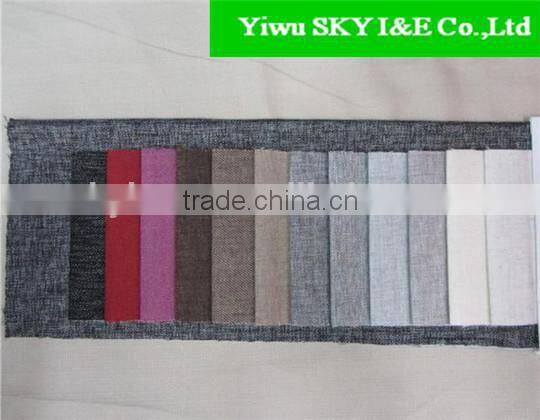 Lastest design colorful imitation linen upholstery fabric for sofa/hotel/engineering